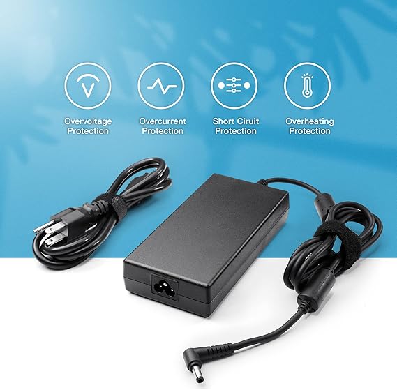 Charger Fit for MSI Gaming Laptop 180W 150W 120W AC Adapter, GF63 GF65 GF75 MS-16K2 MS-16R5 MS-17F3 Laptop Power Supply Cord
