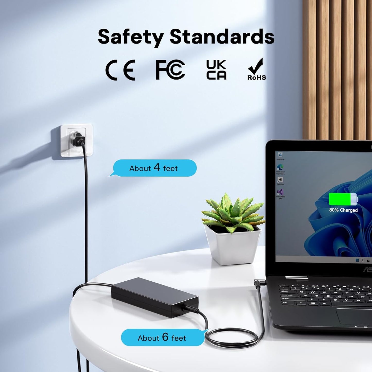 230W Charger Fit for MSI GS66 GS65 GS75 GS76 Stealth, WS66 WS76 WS75 WS65 Gaming Laptops, 5.5x2.5mm Tip, 19.5V 11.8A AC Adapter, Global Voltage Support