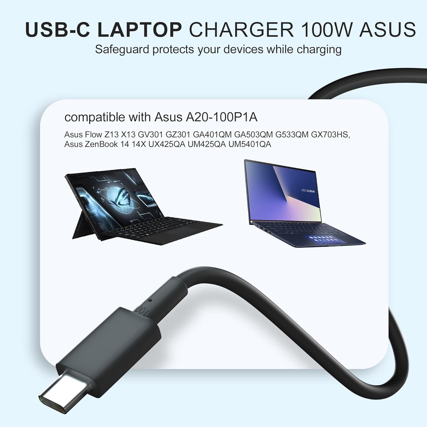 Адаптер питания Asus PD100W для ASUS X14ROG幻12\13, интерфейс TYPE-C любого устройства мощностью до 65 Вт