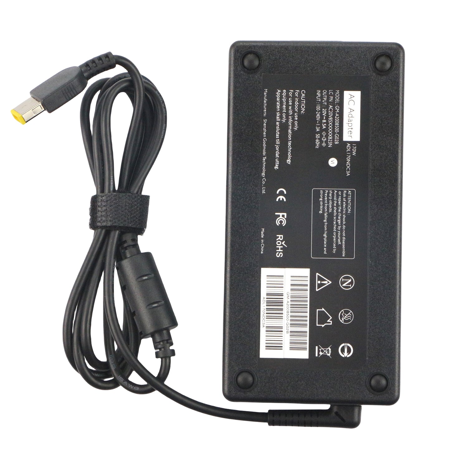 170W Charger Fit for Lenovo Thinkpad P1 P16 P50 P51 P52 P53 P70 P71 P73 P17 P15 T15g P15v T15p W540 W541 X1 Extreme Gen 6 5 4 3 2 1 ADL170SCC3A 4X20S56697 20V 8.5A ac Adapter Laptop Power Supply