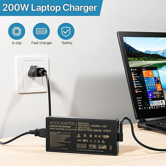 200W Charger for Asus Rog Zephyrus G15 GA503 GA503QM GA503QR GA503QS GA503RM ASUS TUF A15 F15 F17 Gaming Laptop ADP-200JB D Power AC Adapter Supply Cord