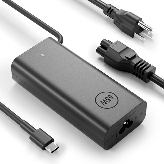 65W USB C Laptop Charger Compatible with HA65NM190 Dell Latitude 5420 5430 5440 5450 5400 5410 Power AC Adapter with Power Cord Cable Latitude 7400 7410 7420 7430 7440 7450