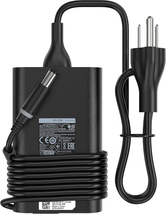 65W Laptop Charger Compatible with dell Latitude 5400 5480 5490 5590 5290 E5470,19.5V 3.34A AC Adapter Compatible with dell Latitude 7480 7490 E7250 7290 Laptop Charger LA65NM130 7.4 * 5.0mm