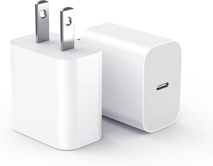USB-C Charger Block for iPhone 16 Charging Plug,MFI Certified Fast USB C Wall Cube 2Pack Power Adapter for iPhone 15/16 Pro/Plus/Pro Max/14/13/12/11,for iPad Air/Mini USB-C Charge Brick Box