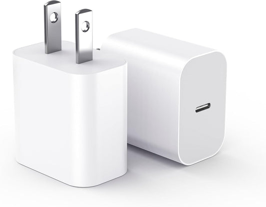 USB-C Charger Block for iPhone 16 Charging Plug,MFI Certified Fast USB C Wall Cube 2Pack Power Adapter for iPhone 15/16 Pro/Plus/Pro Max/14/13/12/11,for iPad Air/Mini USB-C Charge Brick Box