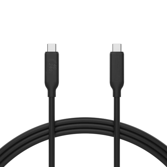 USB-C to USB-C 4 Fast Charger Cable, 40 Gbps, 8K Video, 240W, USB-IF Cert, Thunderbolt 4/3 Compatible, for Apple iPhone 16/15, iPad, Samsung Galaxy, Tablets, Laptops, 3.3 foot, Black
