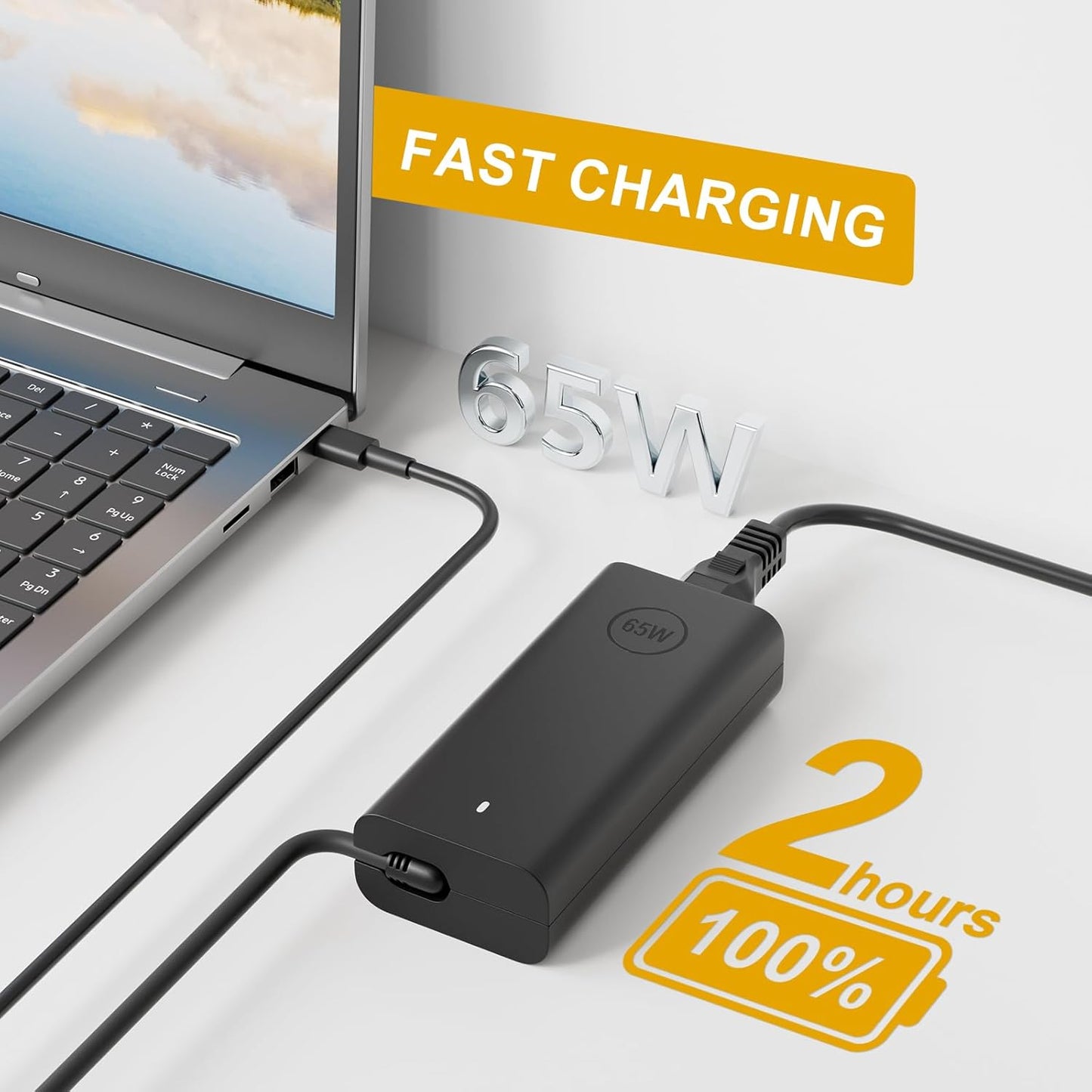 65W USB C Laptop Charger Compatible with HA65NM190 Dell Latitude 5420 5430 5440 5450 5400 5410 Power AC Adapter with Power Cord Cable Latitude 7400 7410 7420 7430 7440 7450