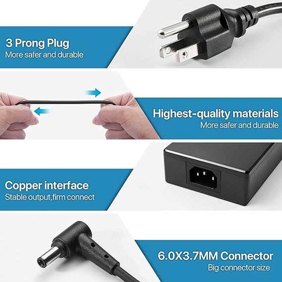 200W Charger for Asus Rog Zephyrus G15 GA503 GA503QM GA503QR GA503QS GA503RM ASUS TUF A15 F15 F17 Gaming Laptop ADP-200JB D Power AC Adapter Supply Cord