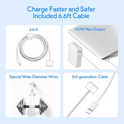 Mac Book Pro Charger -140W USB C Charger Power Adapter, Mag 3 PD 3.1 Cable for MacBook pro 14-16inch 2021 2023 M1 M2 M3, for MacBook Air 13-15inch 2022 2023 2024 M2 M3, Include 6.6ft Cable