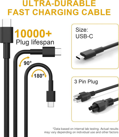65W USB C Laptop Charger Compatible with HA65NM190 Dell Latitude 5420 5430 5440 5450 5400 5410 Power AC Adapter with Power Cord Cable Latitude 7400 7410 7420 7430 7440 7450