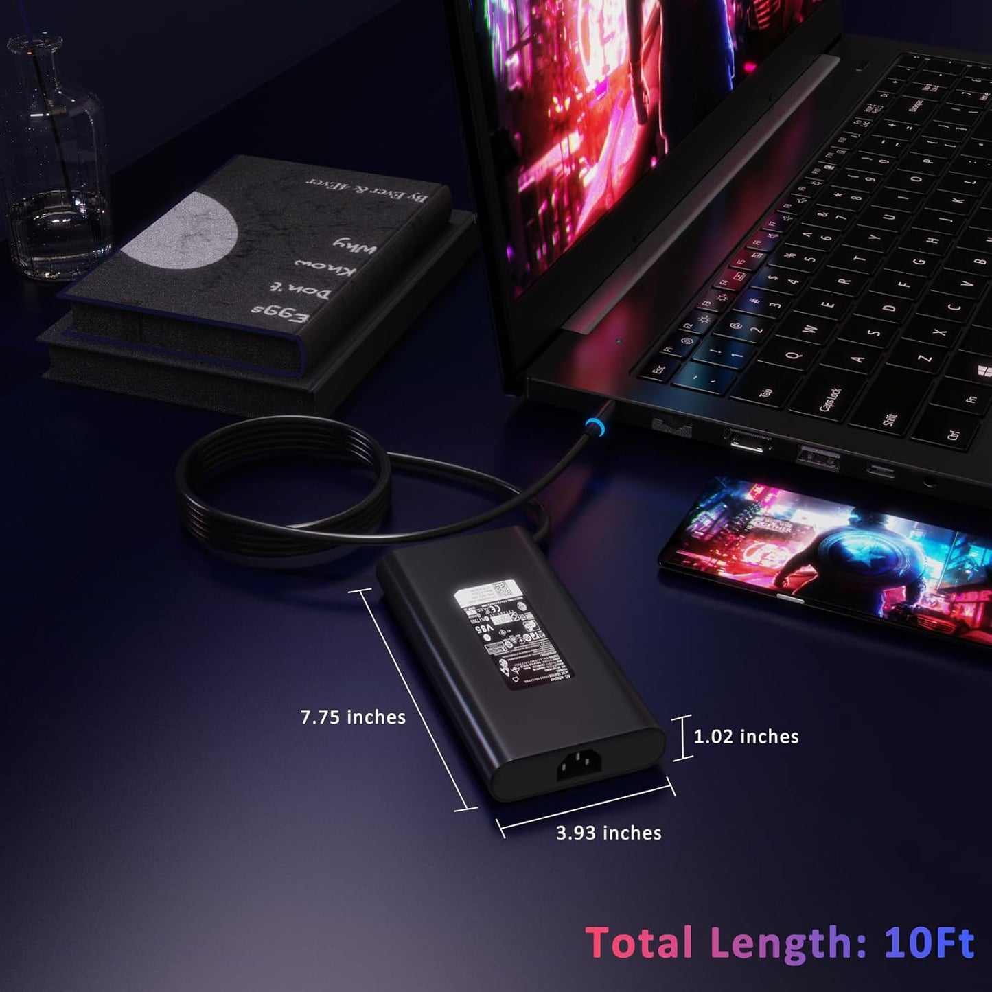 New Slim 240W Laptop Charger Compatible with Dell Precision 7780 7680 7770 7760 G3 G5 G7 3500 5500 7500 Power Supply Cord