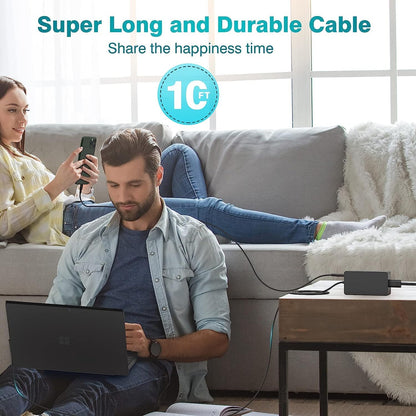Surface Laptop Pro Charger Power Supply 65W 15V 4A Magnetic Replacement AC Adapter Compatible with Microsoft Surface Pro 3/4/5/6/7/8/9/X Laptop1/2/3/4 Go 1/2/3 Book 1/2/3