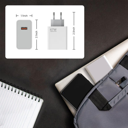 67W for Xiaomi European Turbo Charger Europe Travel Plug Adapter Hypercharge for Xiaomi 15 14 13 12 14t 13t 12t 12s Pro Lite Redmi Note K80 K70 K60 11 11s Plus 11t Poco X6 X5 F5 X4 Gt Black Shark EU
