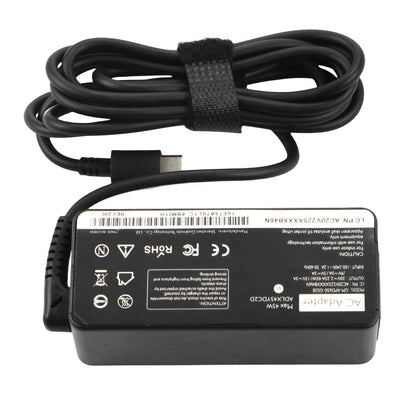 45W USB Type C AC Adapter Compatible wiht Lenovo Chromebook C330 300e 100e 500e N23 Yoga, Lenovo ThinkPad T480 T480s T580 2nd Gen MTK AST Type-C 20V 2.25A 45Watt Laptop Power Charger
